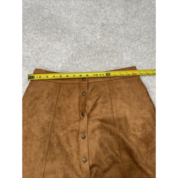 Women's faux suede brown miniskirt in size XL - Picture 6 of 8